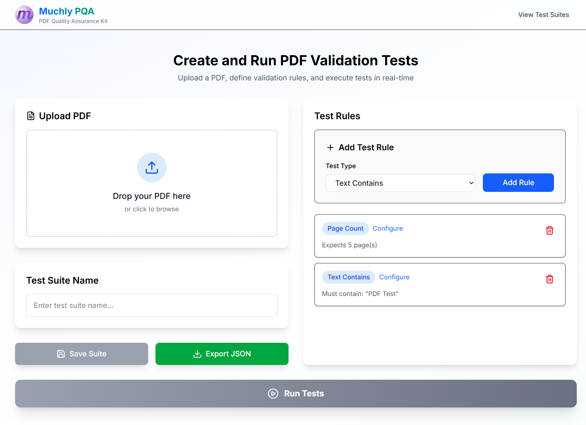 Muchly PQA - PDF Quality Assurance Test Kit